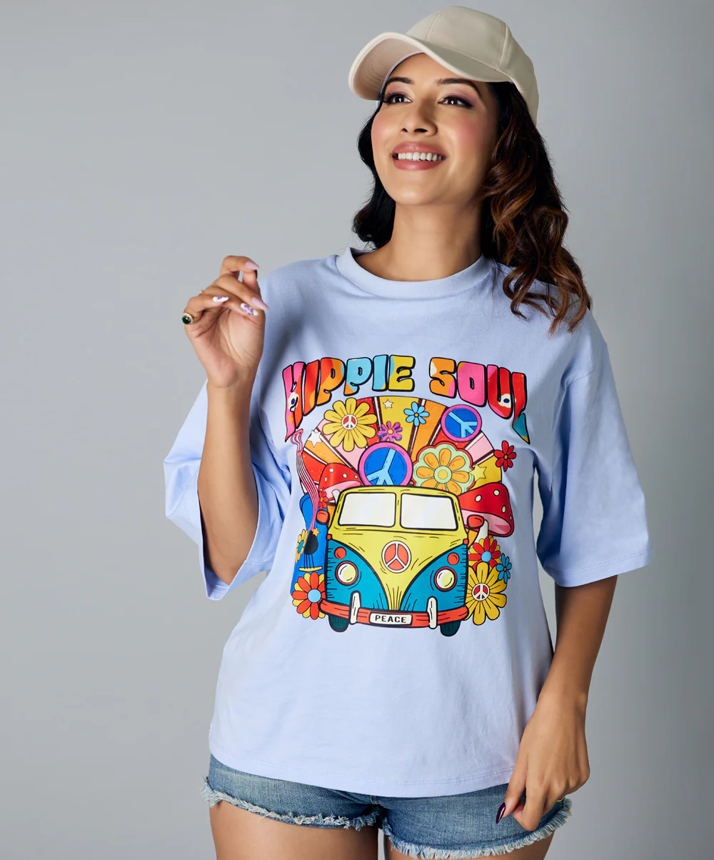 Oversize Light Blue Tshirt - Image 3