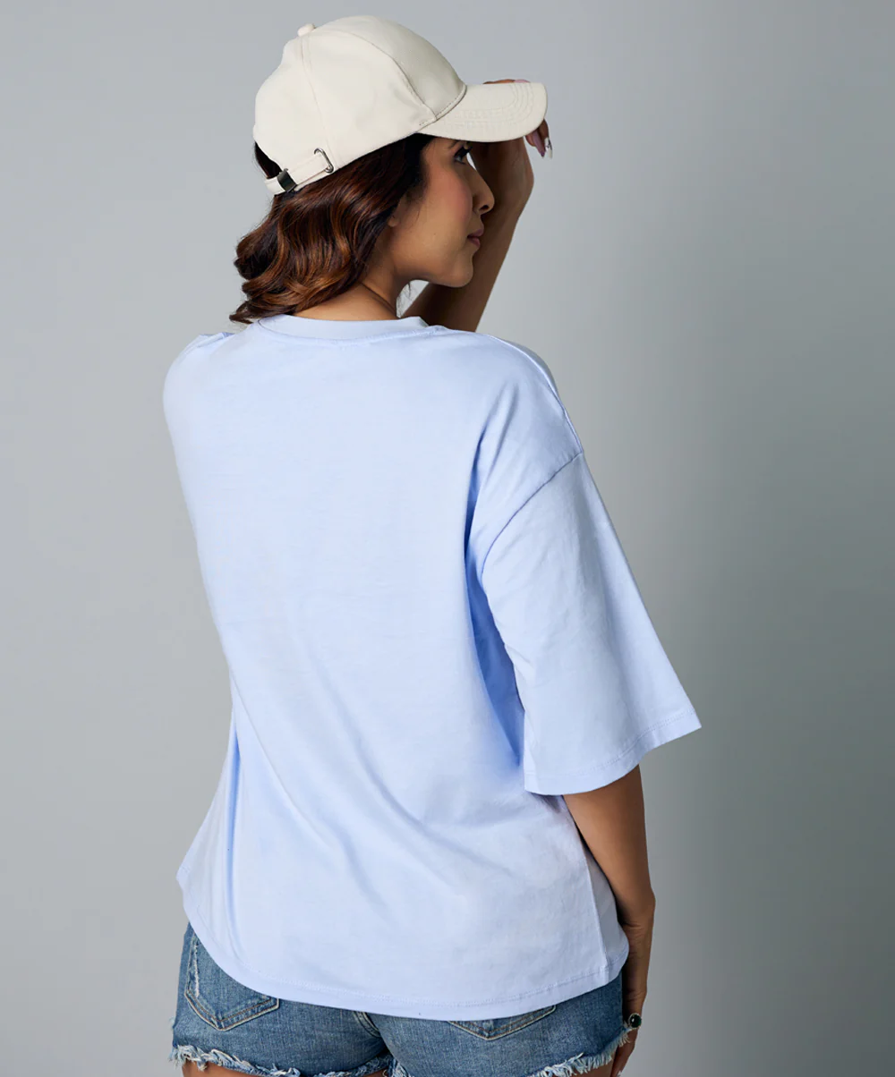 Oversize Light Blue Tshirt - Image 4
