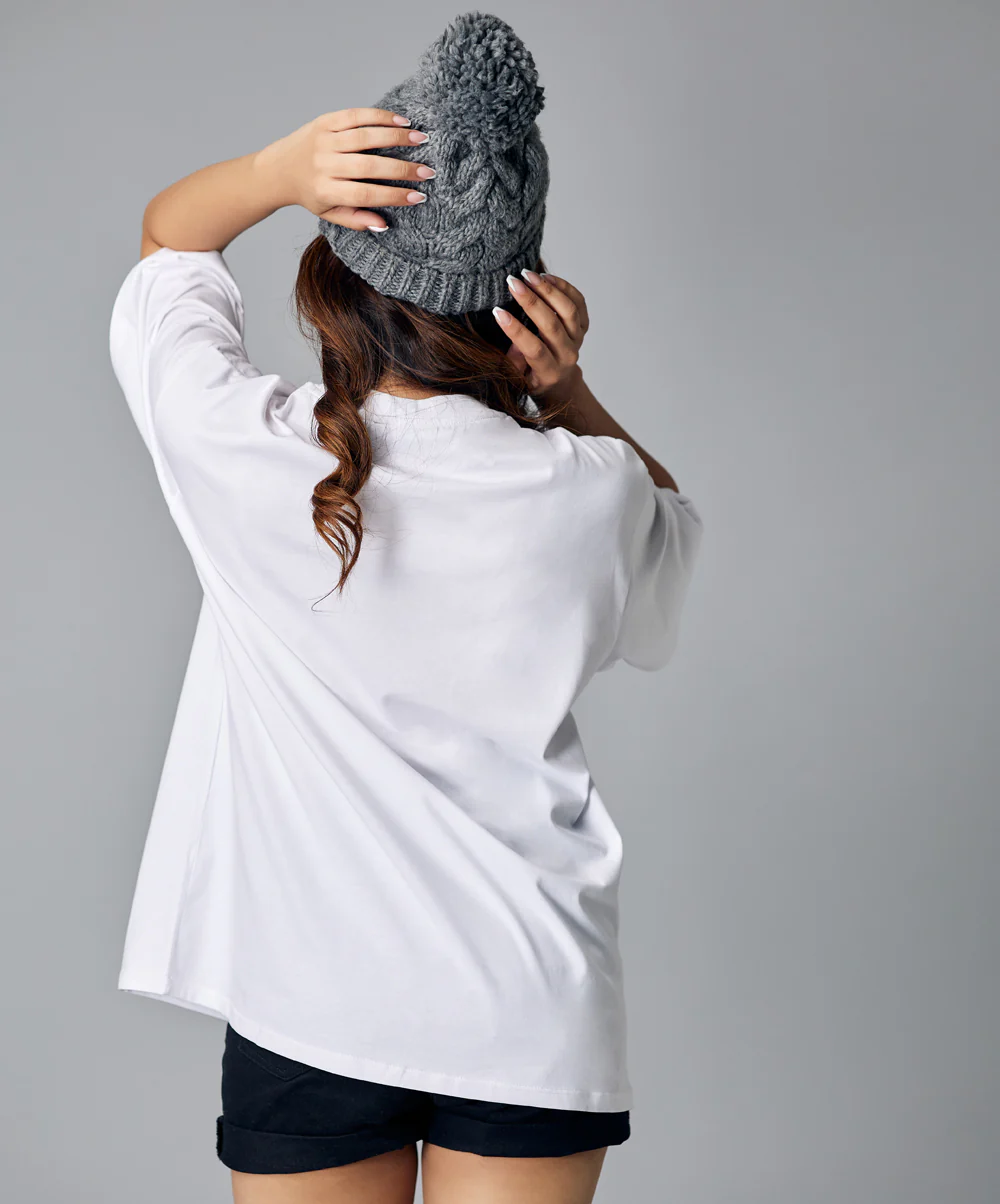 Oversize White Floral Tshirt - Image 5