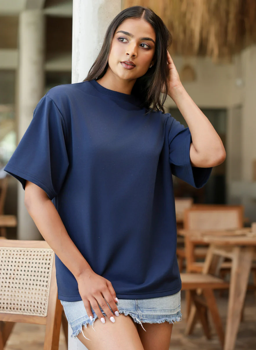 Oversized Back Floral Printed T-Shirt - Image 4