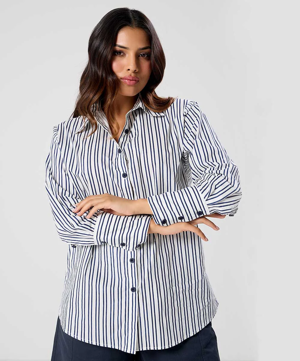 Oversized Cotton Printed Shirt - Image 2