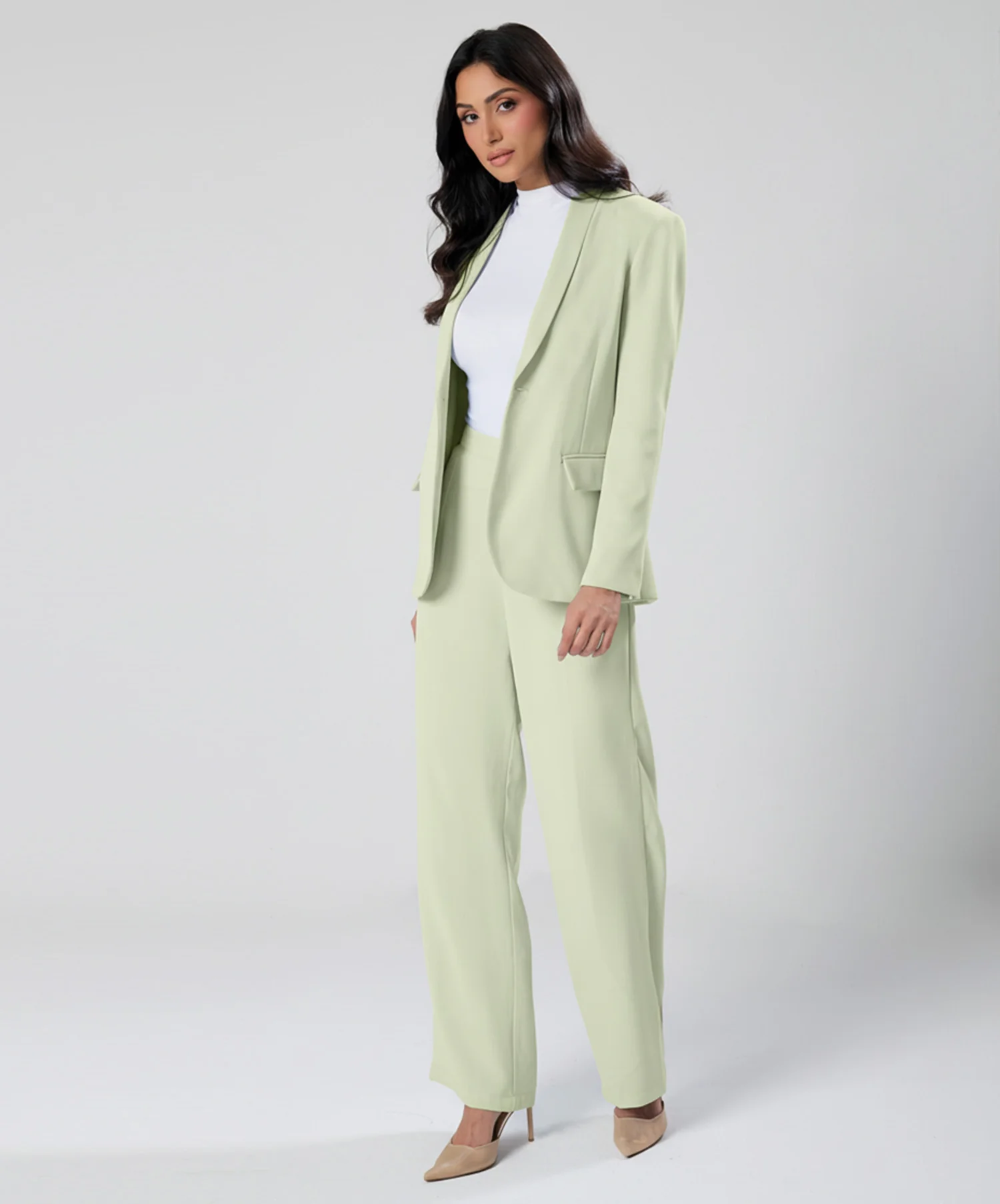 Oversized Mint Colour Blazer - Image 2