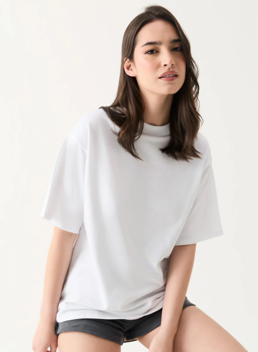 Oversized T-shirt - White - Image 4