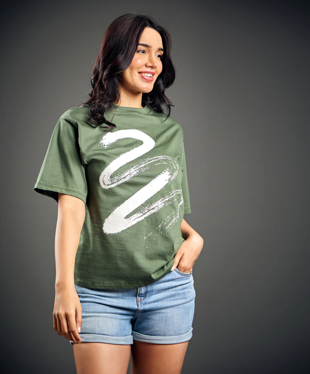 Painted Khaki T-Shirt - Image 3
