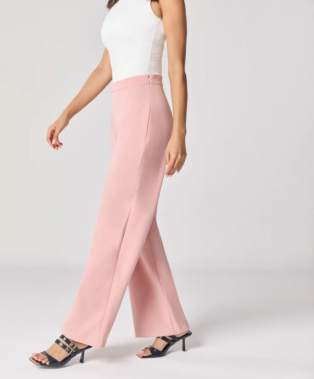 Pink Flared Formal Pant - Image 3