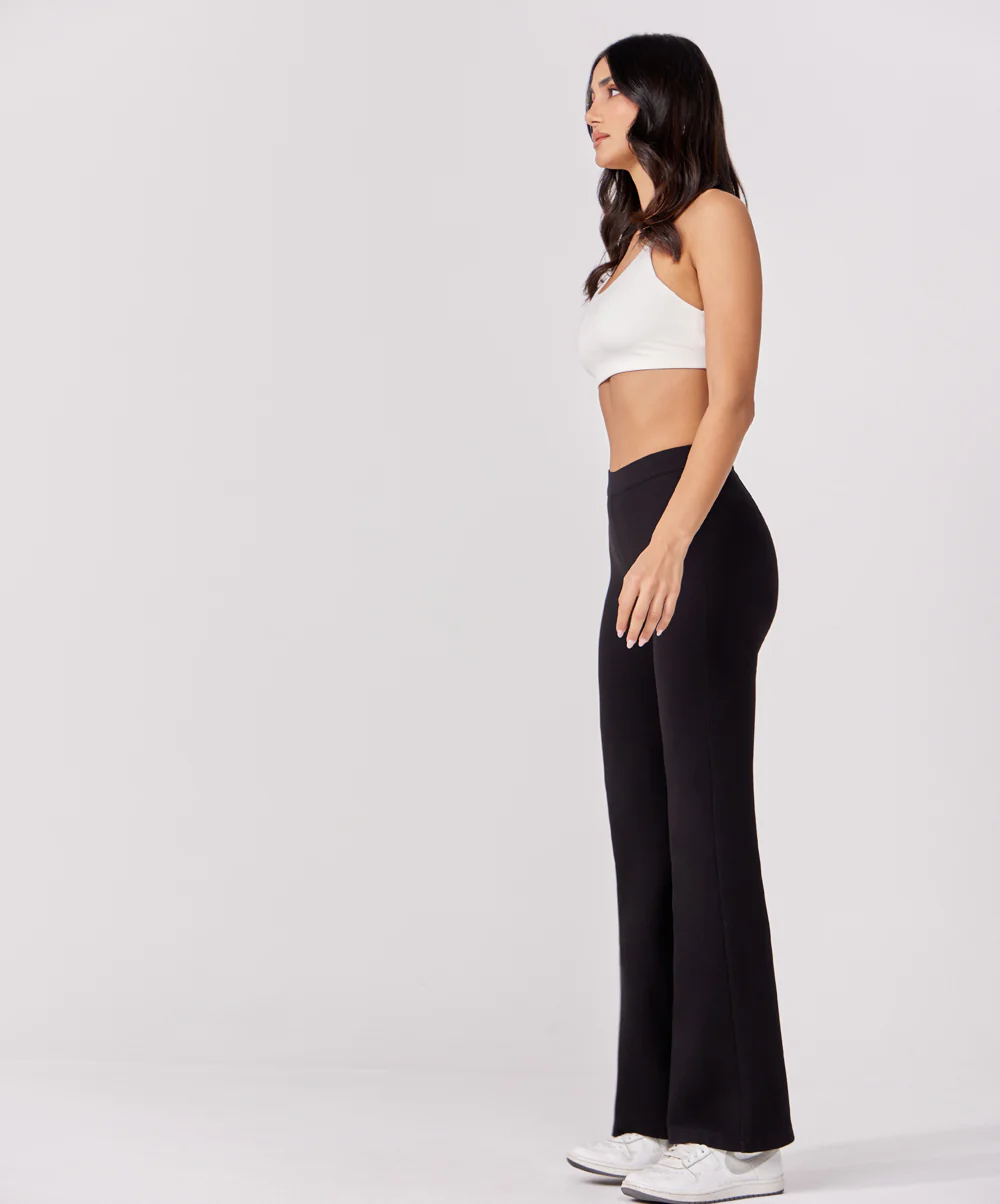 Ponte Flared Black Pant - Image 2