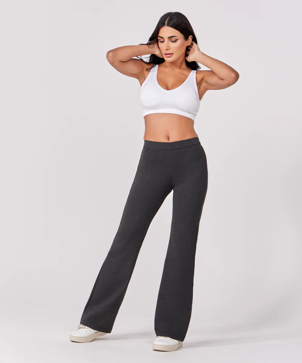Ponte Flared Dark Grey Pant