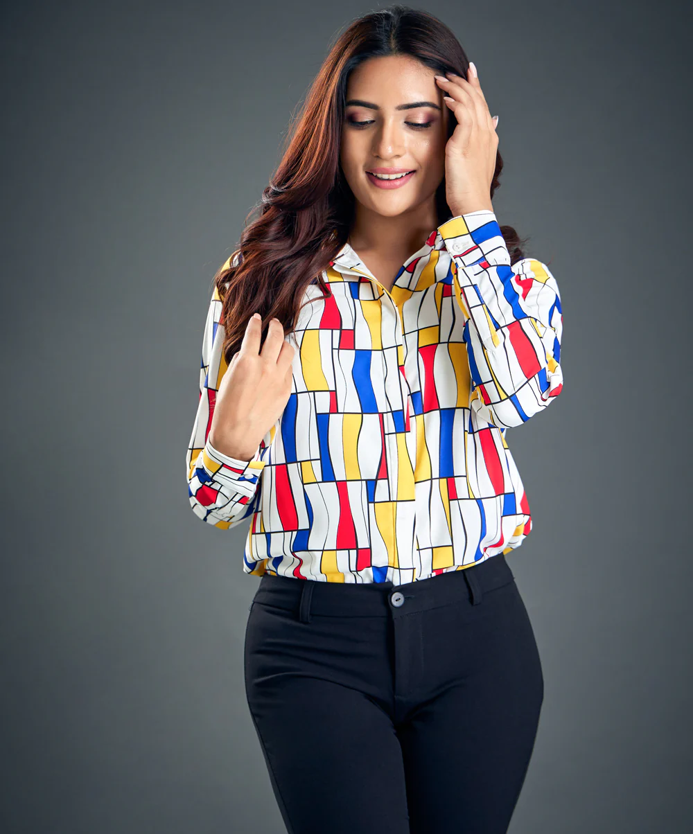 Printed Formal Long Sleeve Shirt - Image 2