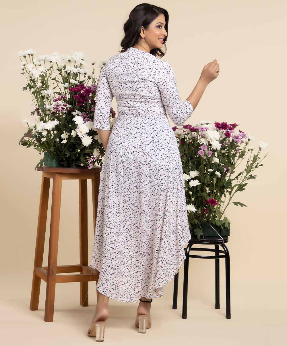 Printed High Low Front Buttoned Top - Image 2