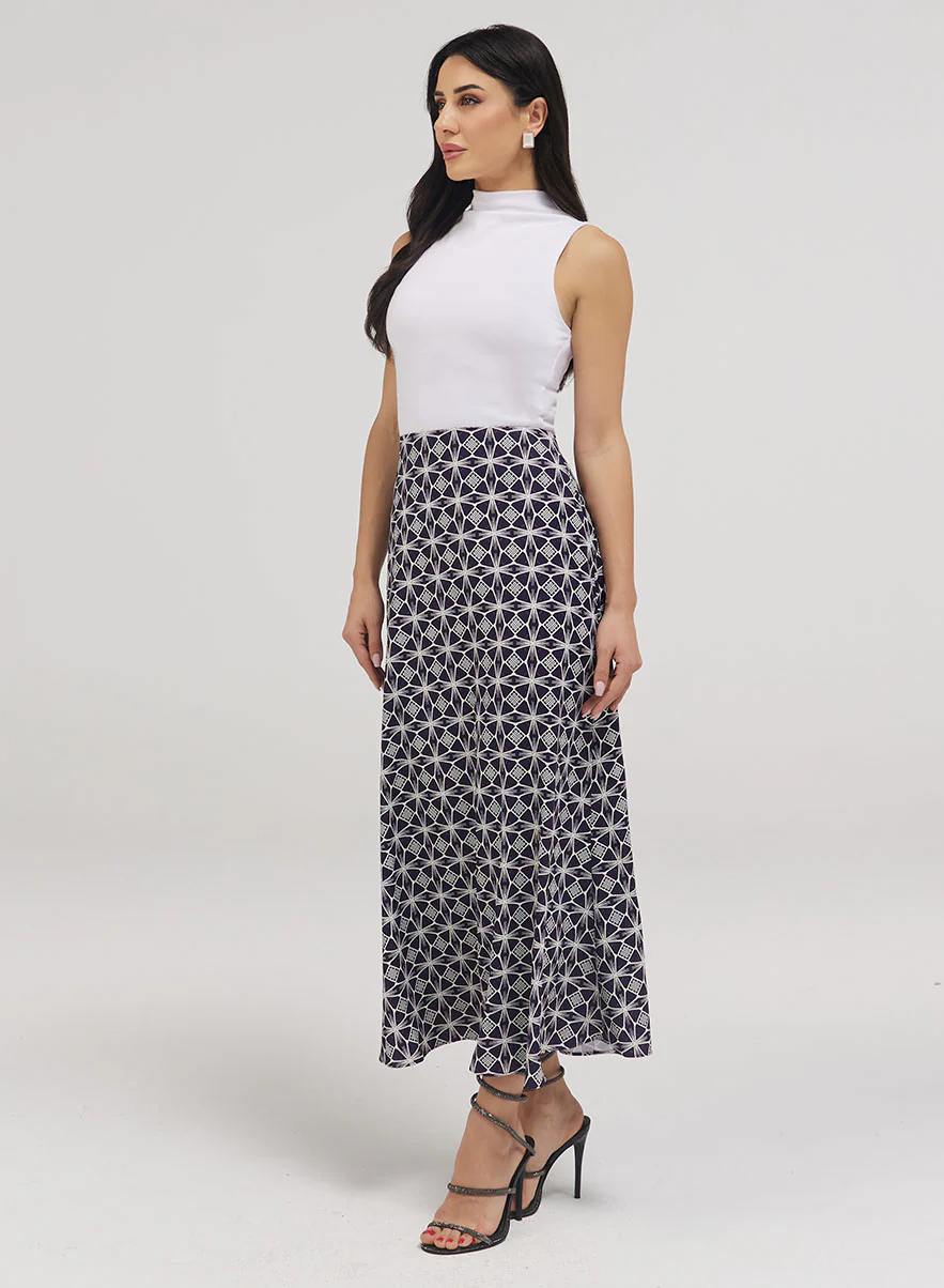 Printed Satin Skirt - Image 2