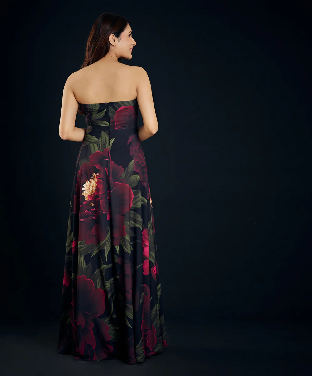 Printed Tube Maxi Dress - Image 2