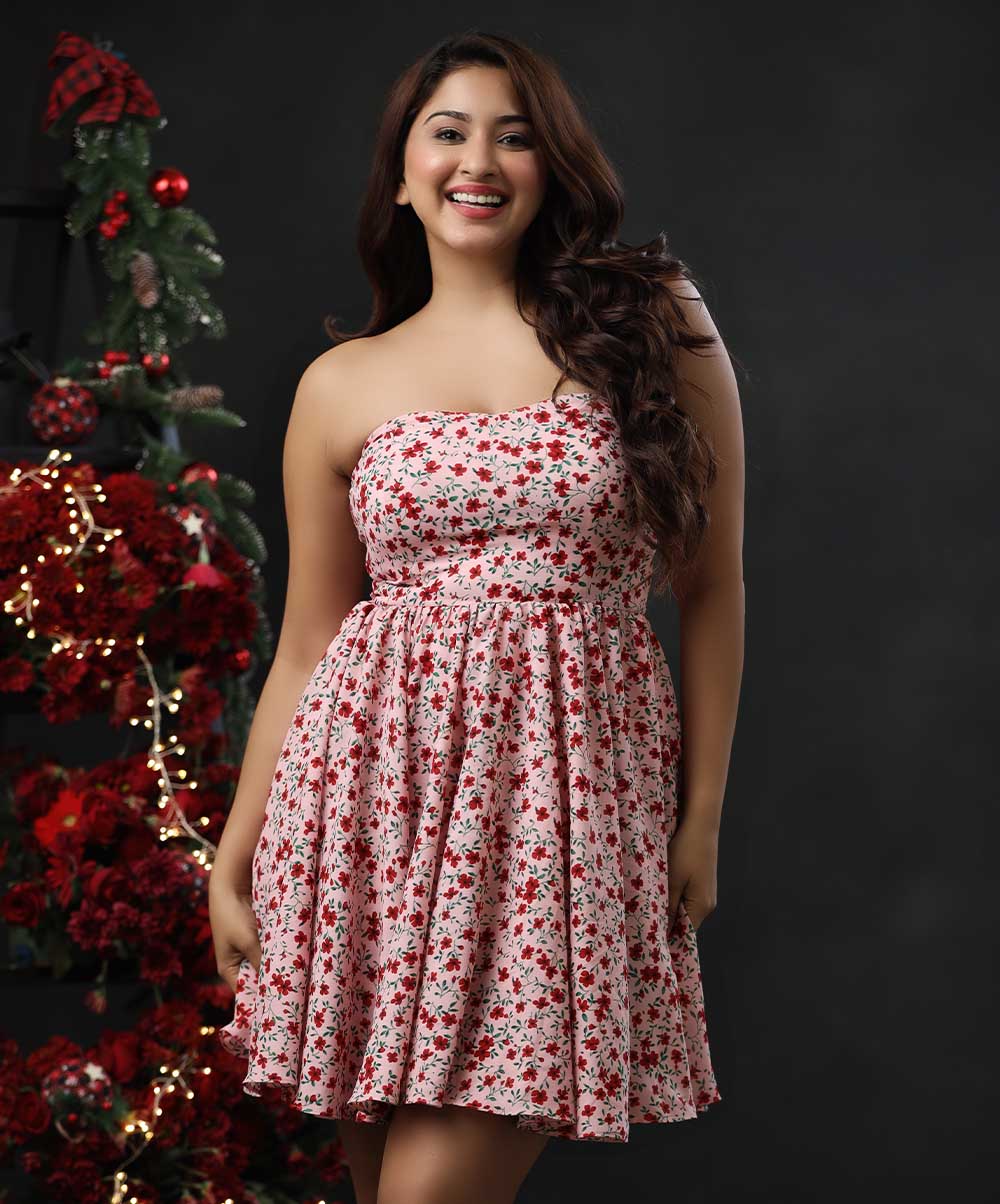 Printed Tube Mini Dress - Image 2