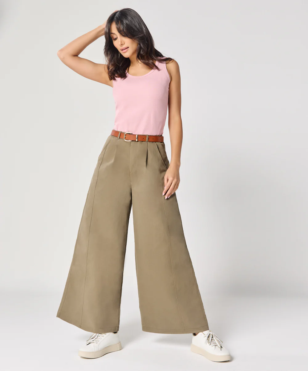 Salmon Pink Rib Cami Top - Image 7