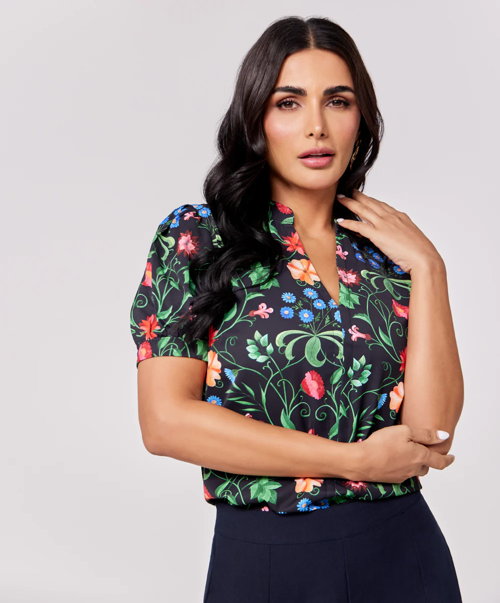 Short Sleeve Printed Top - Image 2
