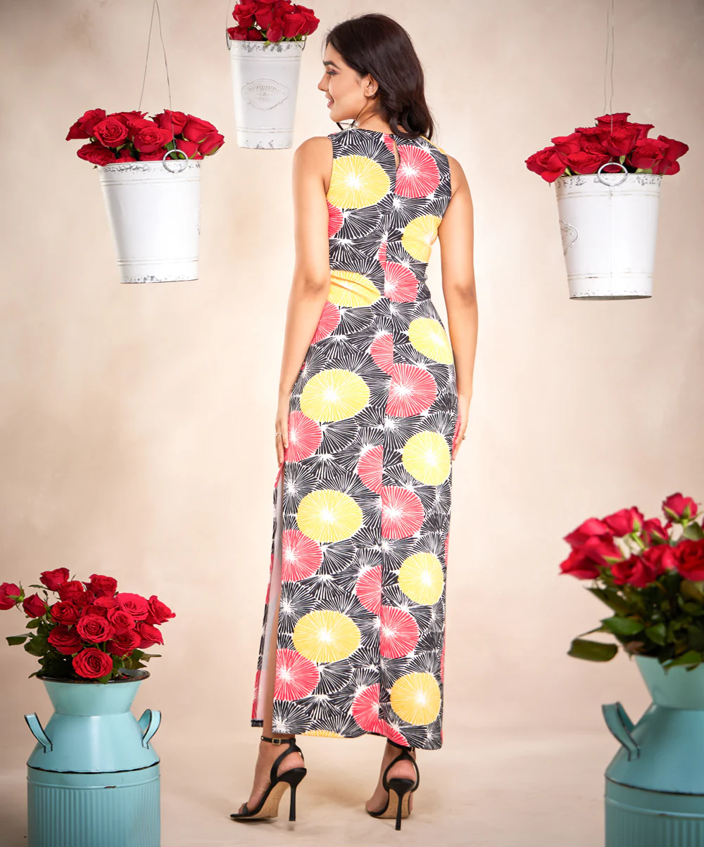 Side Slit Sleeveless Bodycon Dress - Image 3