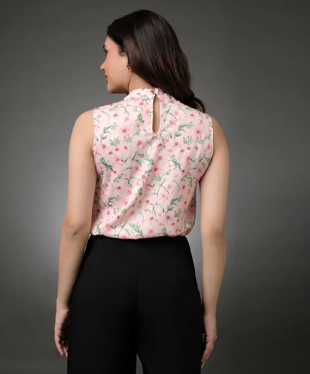 Sleeveless Chiffon Printed Top - Image 3