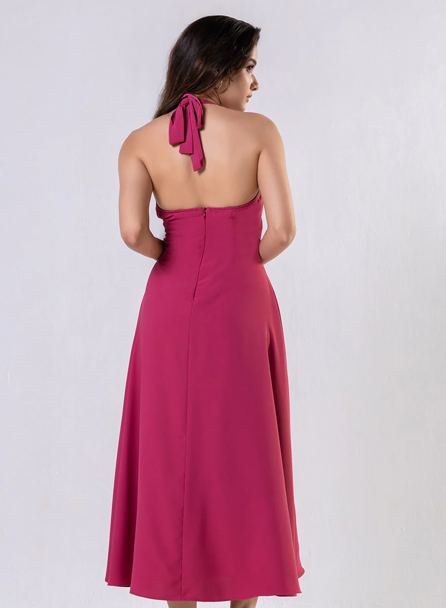 Sleeveless Empired Line Chiffon Dress - Image 6