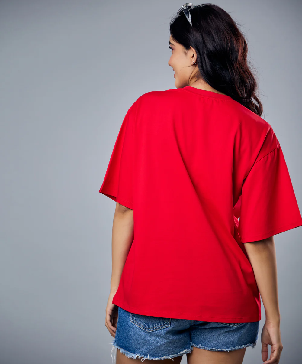 Smiling Doodle Face Oversized Tshirt - Image 7