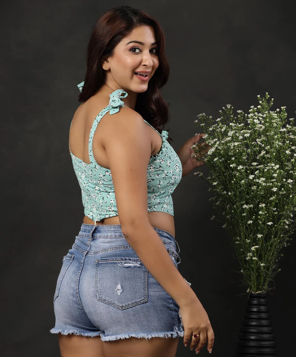 Soft Bustier Strap Tie Top - Image 2