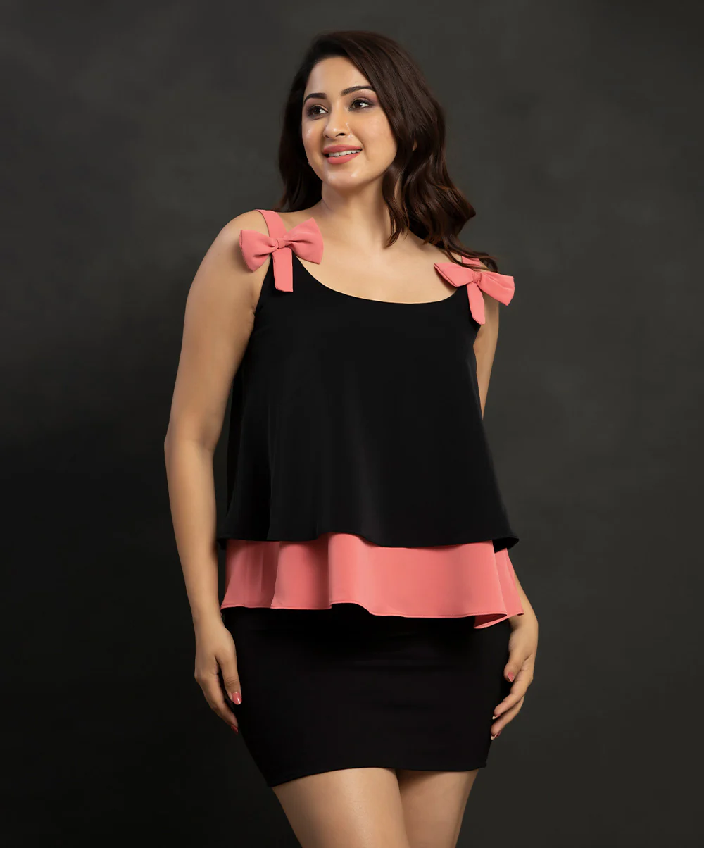 Solid Two Tone Loose Fitted Camisole
