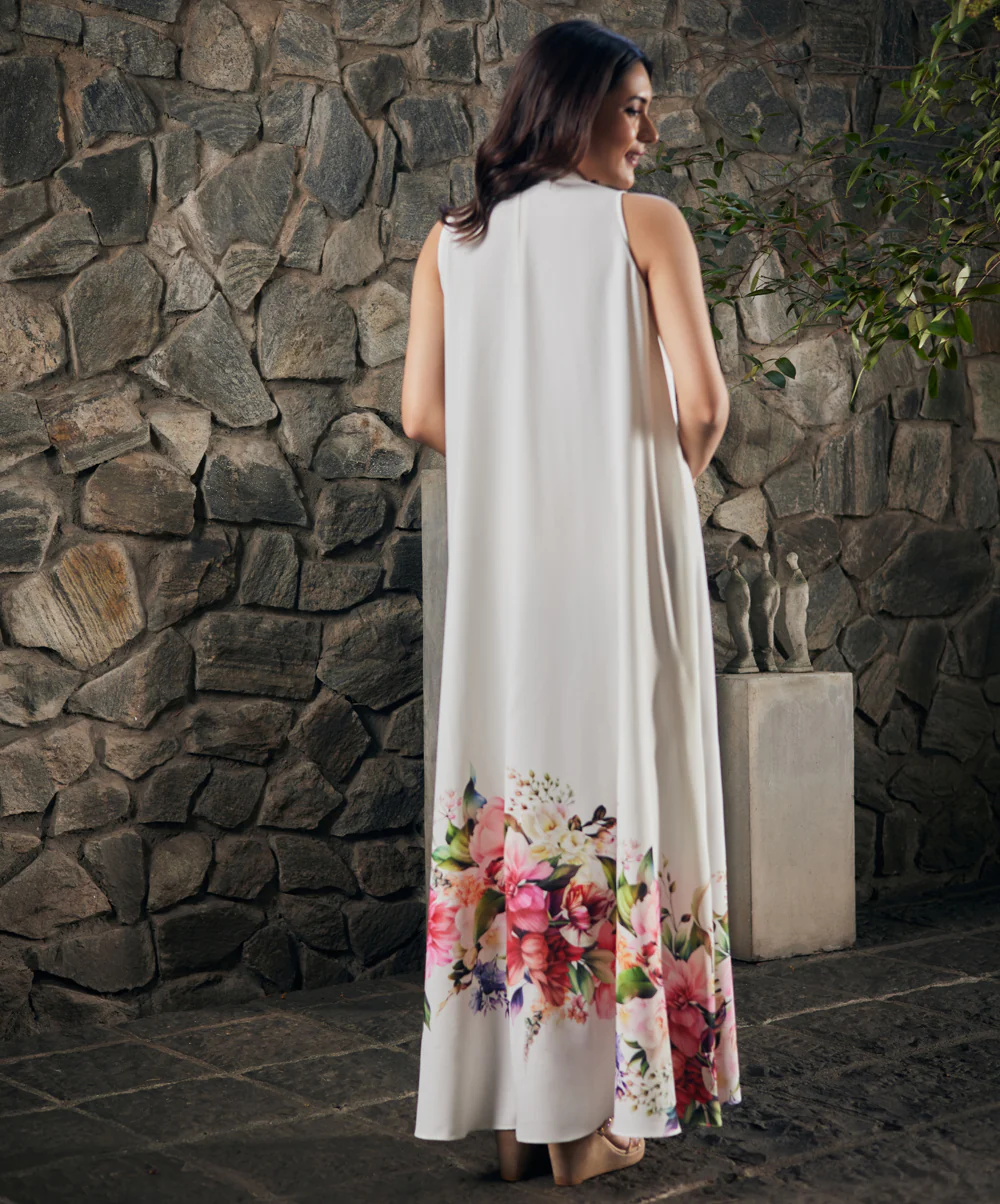 Sweet Rose Printed Summer Maxi Dress - Image 5