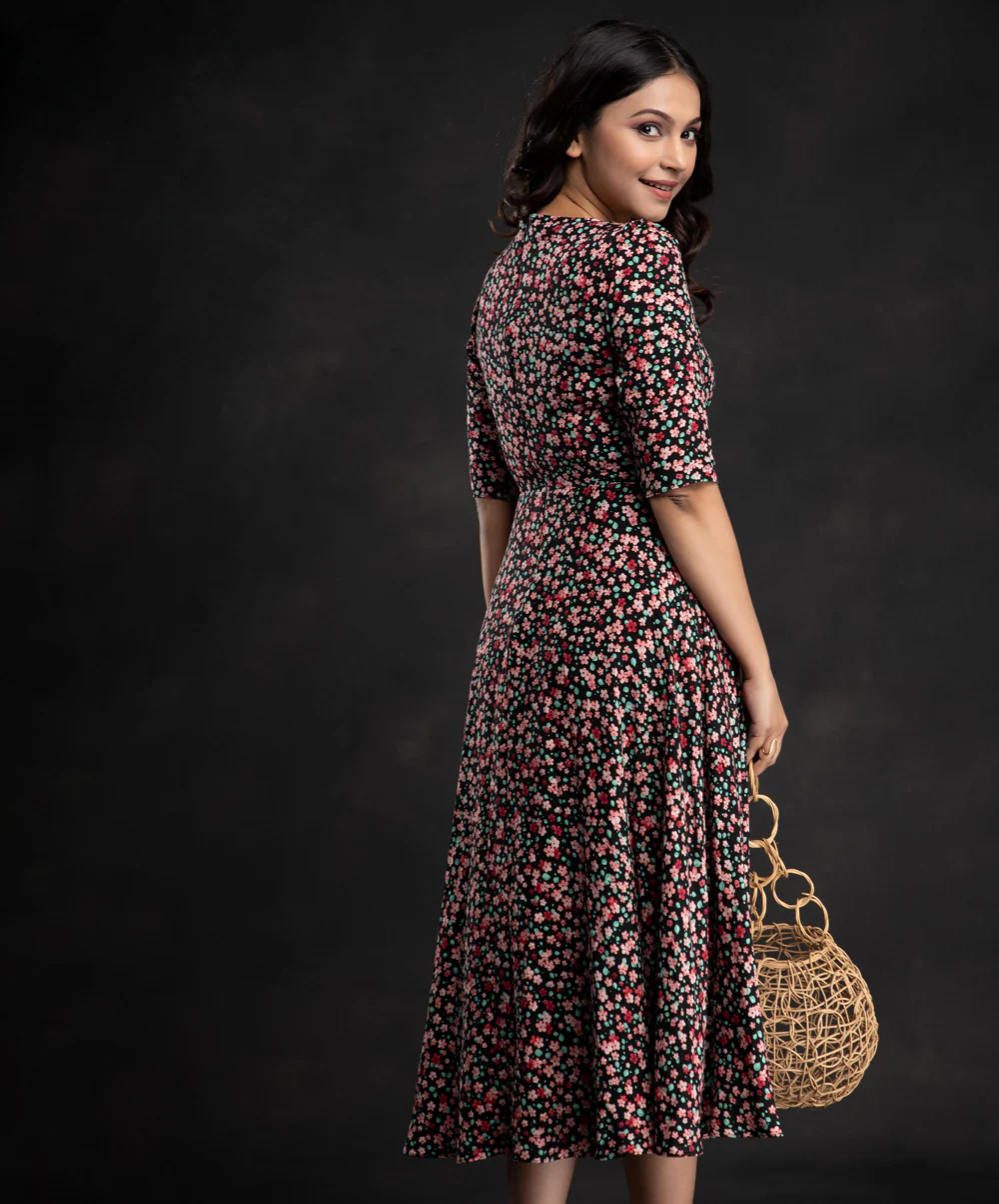Sweetheart Bustier Micro Floral Dress - Image 2