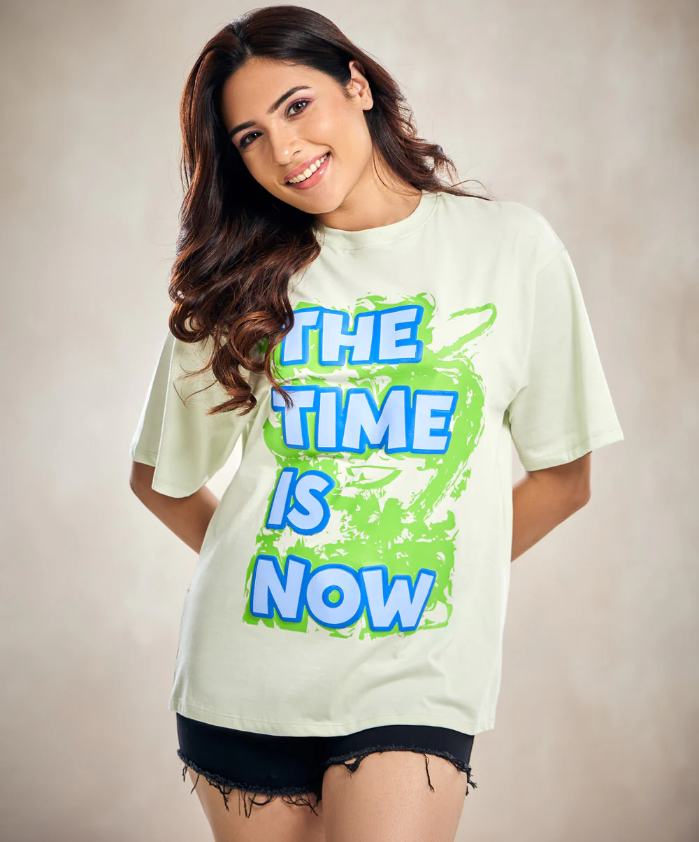 The Time Is Now Printed Tshirt - Image 2
