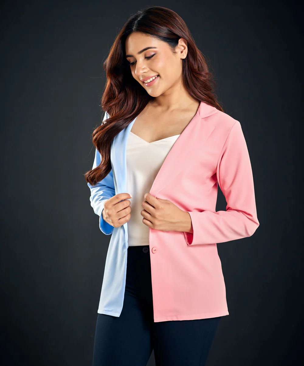 Two Tone Oversized Blazer - Image 2