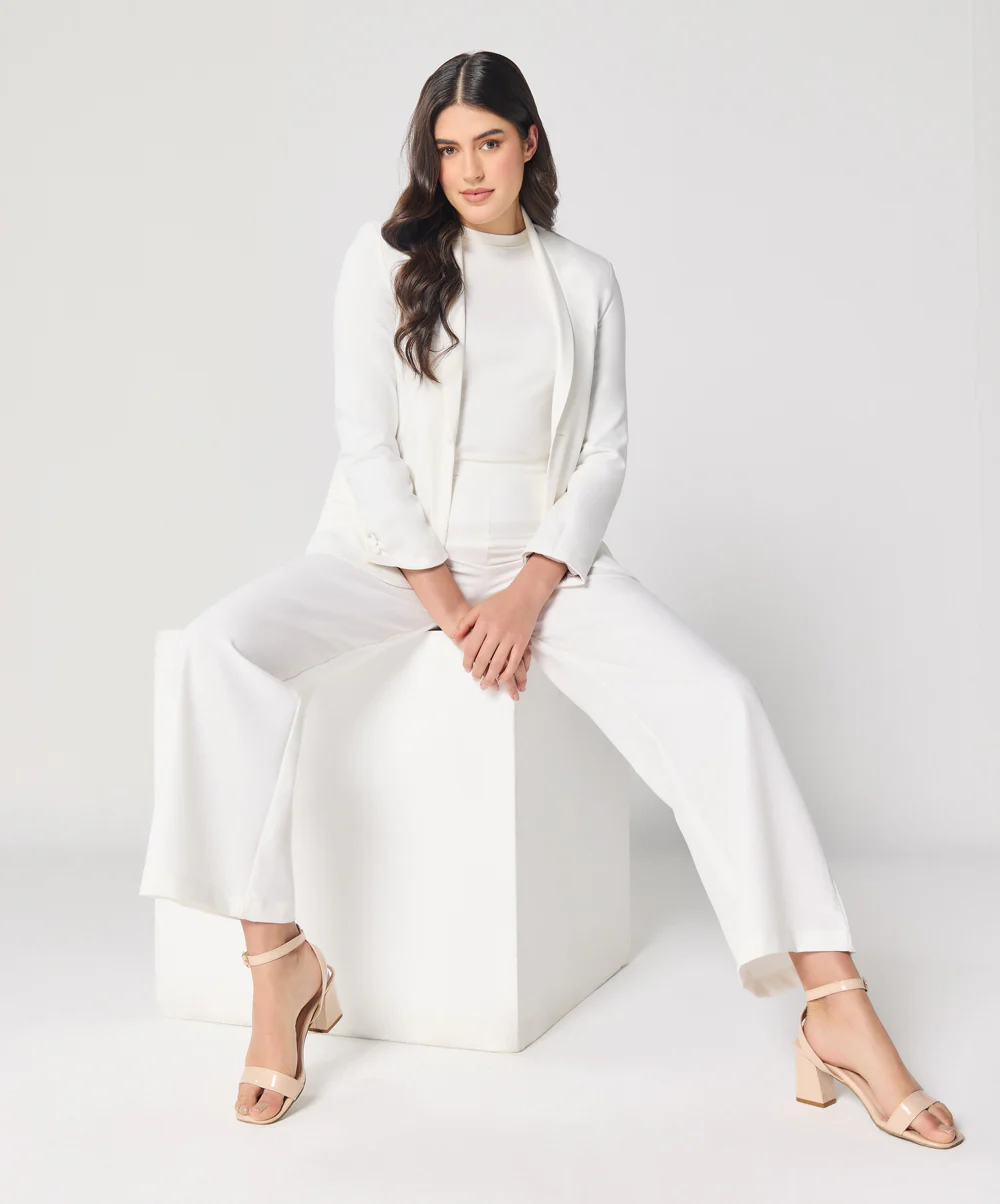 White Flared Formal Pant - Image 7
