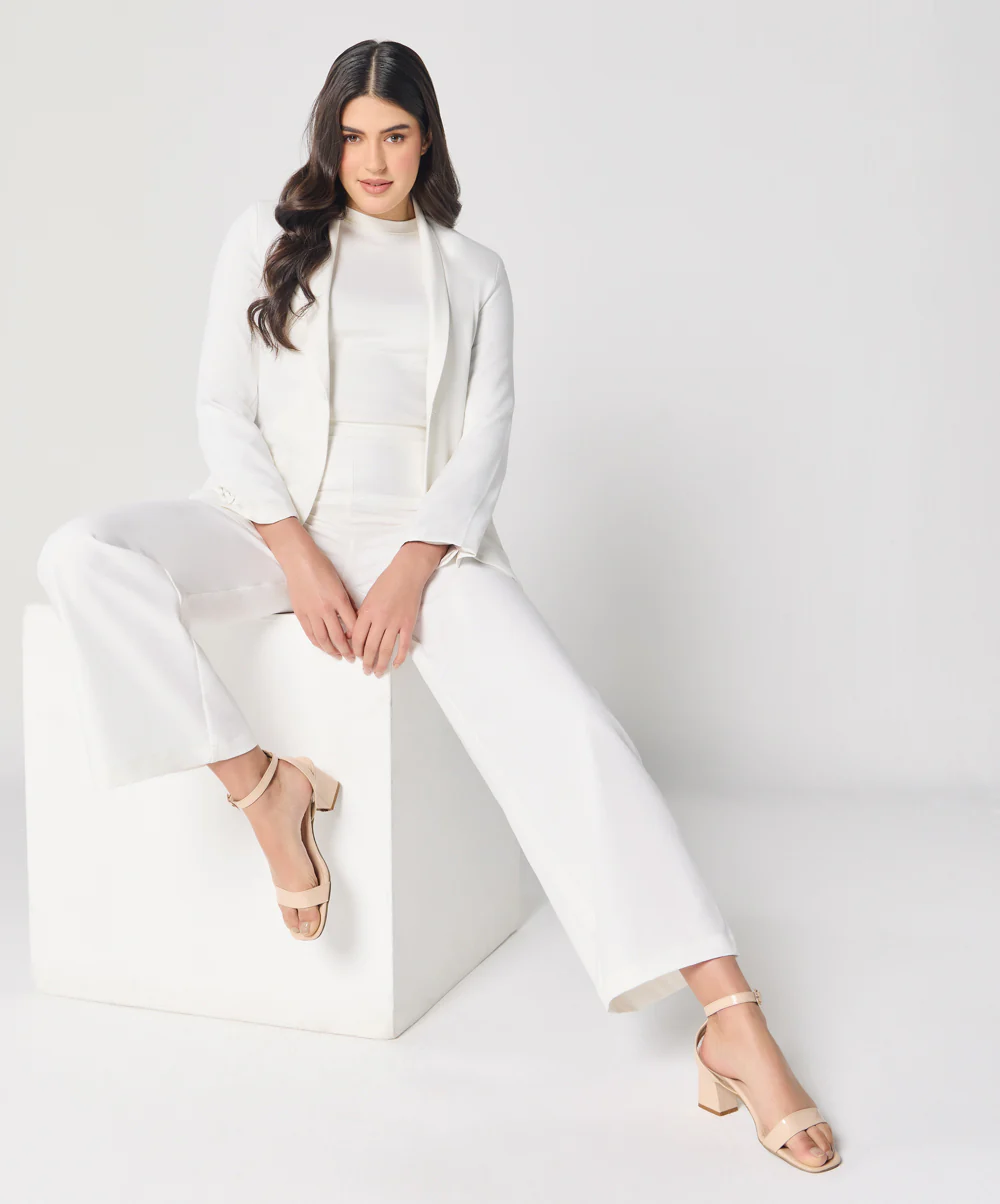 White Flared Formal Pant - Image 9