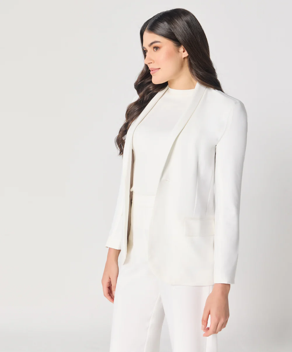 White Oversized Every Day Blazer - Image 6