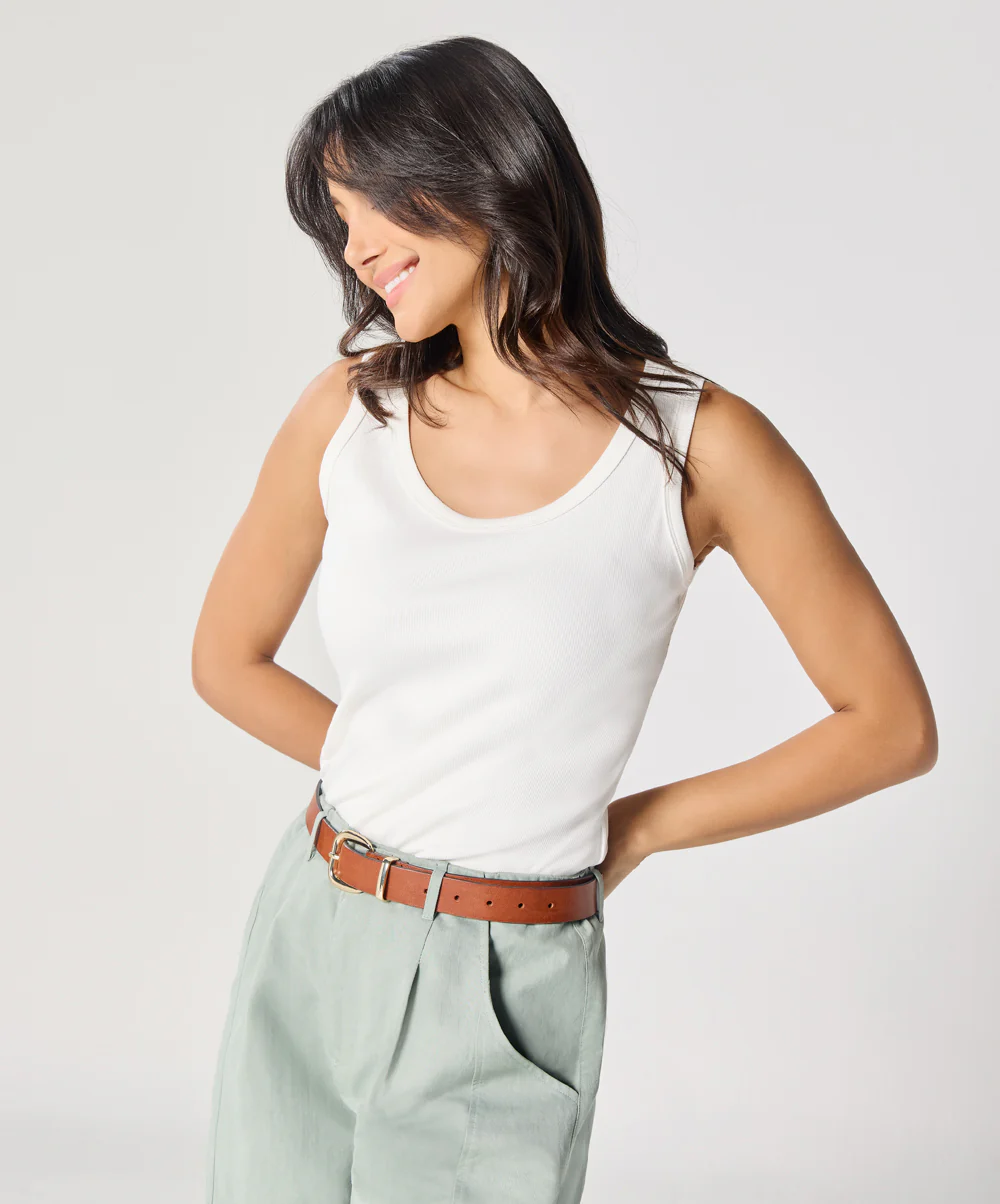 White Rib Cami Top - Image 5