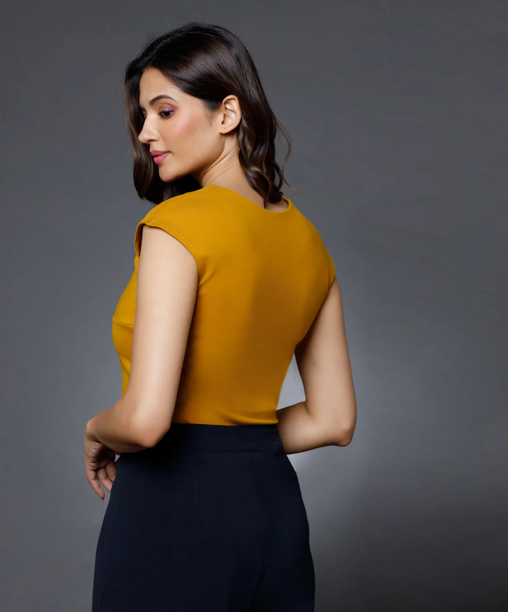 Yellow Sweetheart Neck Top - Image 3